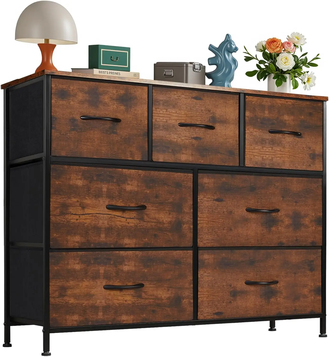7 Drawer Dresser for Bedroom, Wide Fabric Storage Tower with Wooden Top and Metal Frame, Closet Chest Organizer Furniture, TV
7 Drawer Dresser for Bedroom, Wide Fabric Storage Tower with Wooden Top and Metal Frame, Closet Chest Organizer Furniture, TV