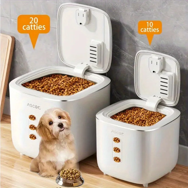 Sealed Pet Food Storage Container 11 lb / 22 lb Capacity - BPA Free Plastic, Rectangular Flap, Large Dog & Cat Dry Food Dispense
Sealed Pet Food Storage Container 11 lb / 22 lb Capacity - BPA Free Plastic, Rectangular Flap, Large Dog & Cat Dry Food Dispense