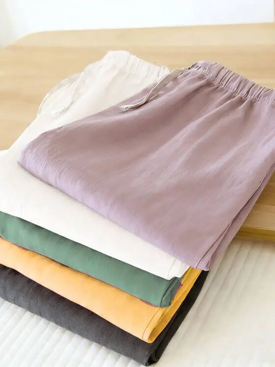 Breathable Cotton Silk Wide Leg Pants Casual Summer Thin Straight Tube Pants Comfortable Home Leisure Women's Pants
Breathable Cotton Silk Wide Leg Pants Casual Summer Thin Straight Tube Pants Comfortable Home Leisure Women's Pants
