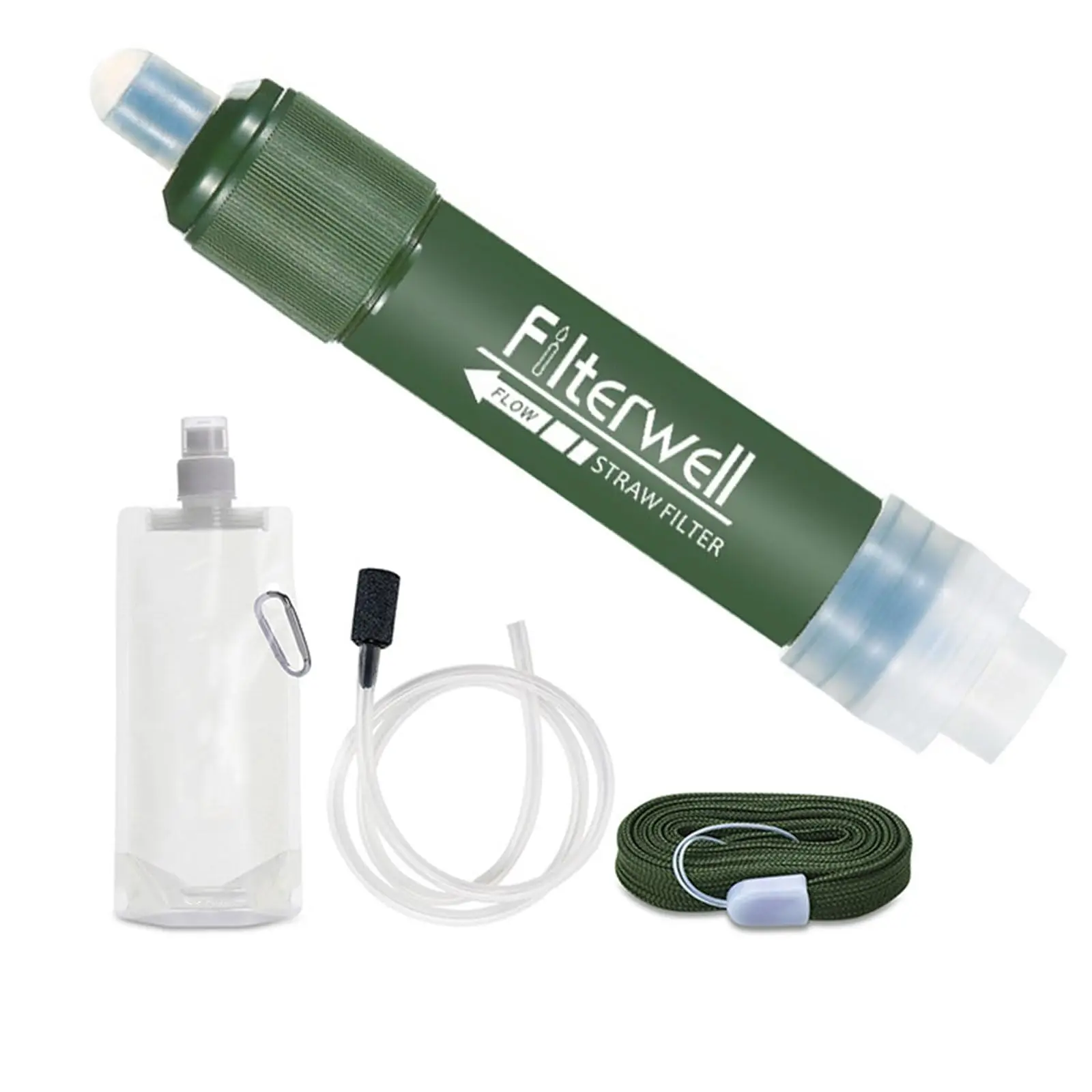 Outdoor Mini Camping Purification Water Filter Straw TUP Carbon Fiber Water Bag for Survival or Emergency Supplies
Outdoor Mini Camping Purification Water Filter Straw TUP Carbon Fiber Water Bag for Survival or Emergency Supplies