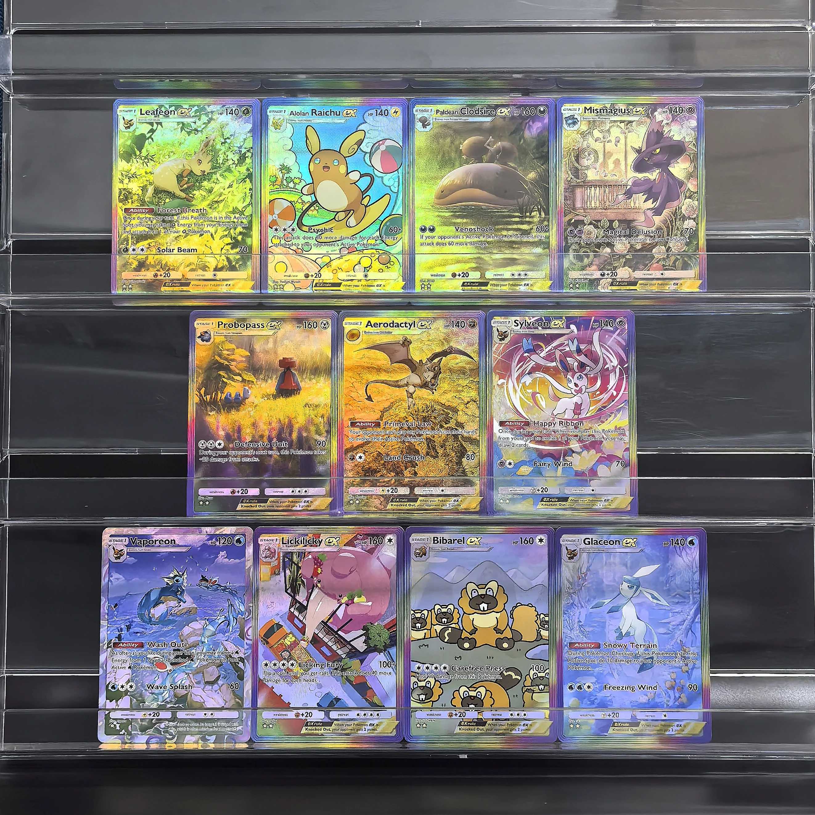 11 шт., коллекционные карты покемонов, карман STAGE1 Sylveon Raichu Probopass Glaceon Leafeon Bibarel, классическая игра, аниме-карты, подарочные игрушки 
11 шт., коллекционные карты покемонов, карман STAGE1 Sylveon Raichu Probopass Glaceon Leafeon Bibarel, классическая игра, аниме-карты, подарочные игрушки