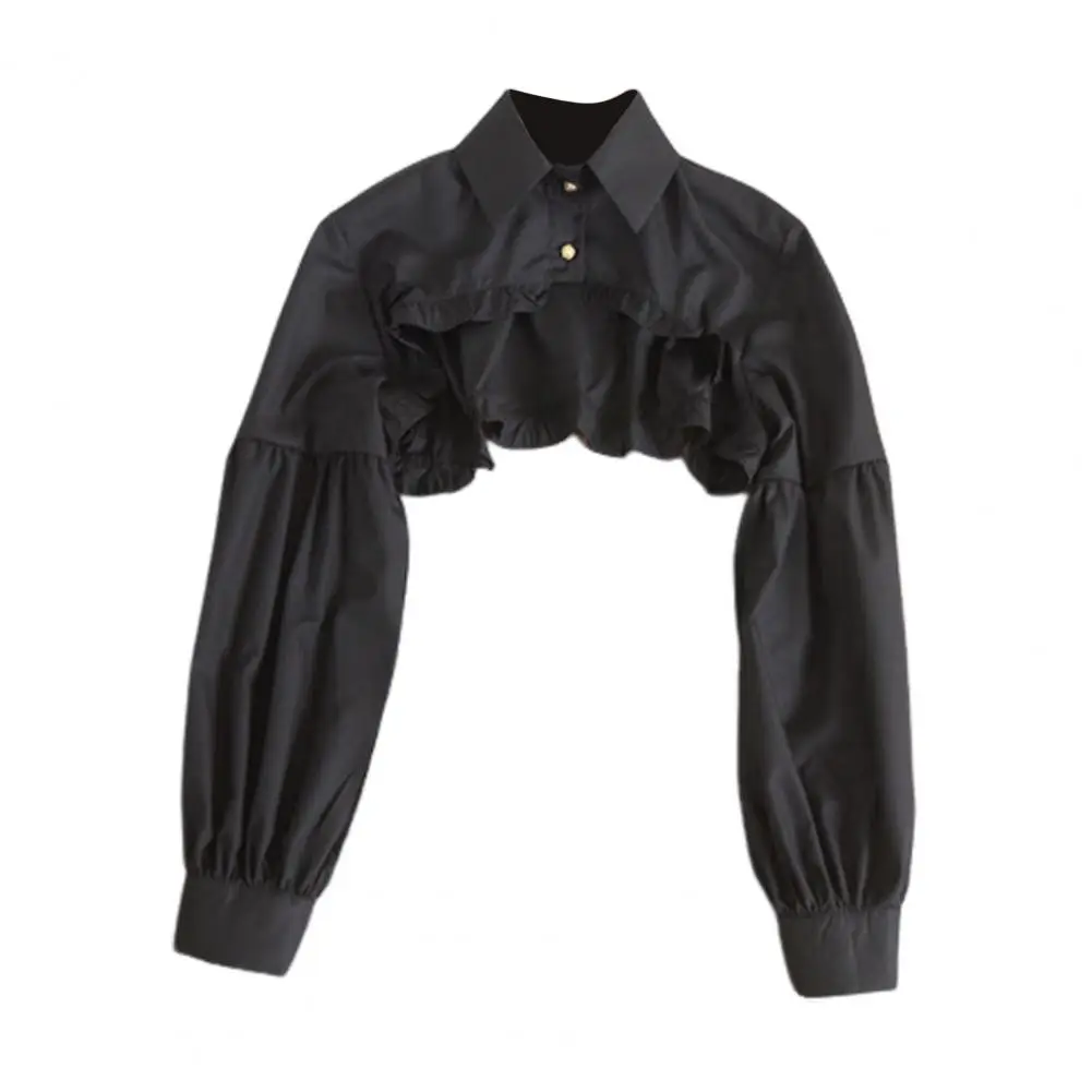 Collar Accessory Women's Ruffle Stitching Hem Fake Collar Sweater Decorative Collar Single Breasted Lantern Sleeve Solid Color
Collar Accessory Women's Ruffle Stitching Hem Fake Collar Sweater Decorative Collar Single Breasted Lantern Sleeve Solid Color