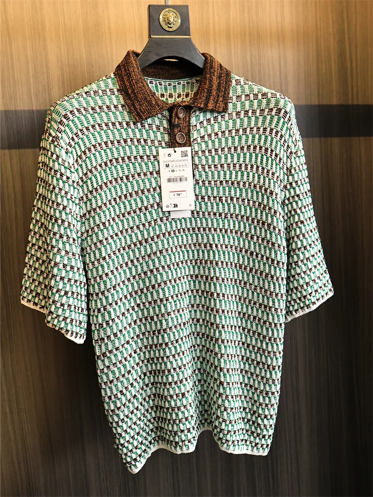 High-End Design Men's Knitted ort Sve irt Faion Urban Sle Stand Fit Youth Casual Summer 2025
High-End Design Men's Knitted ort Sve irt Faion Urban Sle Stand Fit Youth Casual Summer 2025