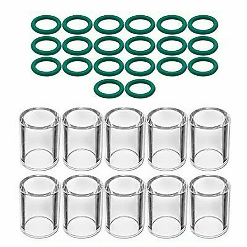 TIG Torch Maintenance Kit 10 Heat Resistant Glass Cups and O Rings Compatible with Models For SR WP171826 WP920
TIG Torch Maintenance Kit 10 Heat Resistant Glass Cups and O Rings Compatible with Models For SR WP171826 WP920