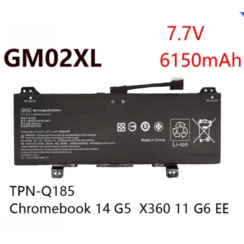 Аккумулятор для ноутбука GM02XL GB02XL HSTNN-DB7X UB7M для HP Chromebook 14 G5, X360 11 G1 G2 G7, TPN-Q185 917725-855, 14-DB0051CL
Аккумулятор для ноутбука GM02XL GB02XL HSTNN-DB7X UB7M для HP Chromebook 14 G5, X360 11 G1 G2 G7, TPN-Q185 917725-855, 14-DB0051CL