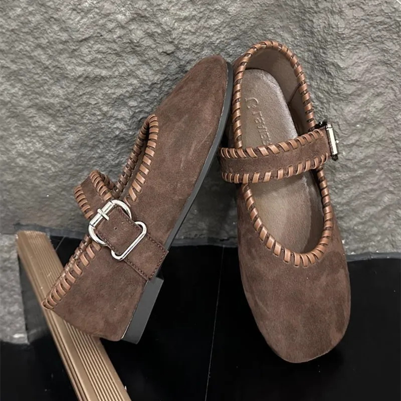 Женские туфли-балетки из искусственной замши, дизайнерские туфли Мэри Джейн, удобные женские лоферы на плоской подошве
Женские туфли-балетки из искусственной замши, дизайнерские туфли Мэри Джейн, удобные женские лоферы на плоской подошве