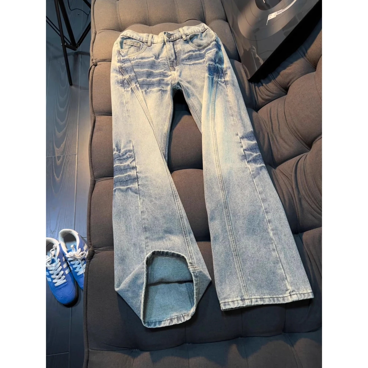 Retro American Washed Crack CleanFit Street Style Jeans Casual High Street Design Loose Straight Leg Cotton Polyester Blend
Retro American Washed Crack CleanFit Street Style Jeans Casual High Street Design Loose Straight Leg Cotton Polyester Blend