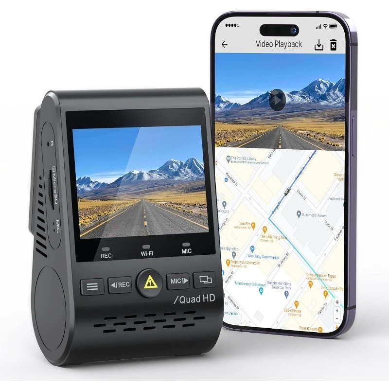 A129 Plus Dash Cam 2K 1440P 60FPS with GPS Wi-Fi, 140° Wide Angle, Parking Mode, Emergency Recording, Super Capacitor, Mot
A129 Plus Dash Cam 2K 1440P 60FPS with GPS Wi-Fi, 140° Wide Angle, Parking Mode, Emergency Recording, Super Capacitor, Mot