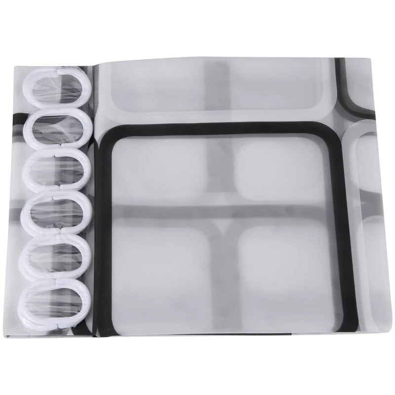 Водонепроницаемая занавеска для душа с 12 крючками для туалета в ванной комнате
Водонепроницаемая занавеска для душа с 12 крючками для туалета в ванной комнате