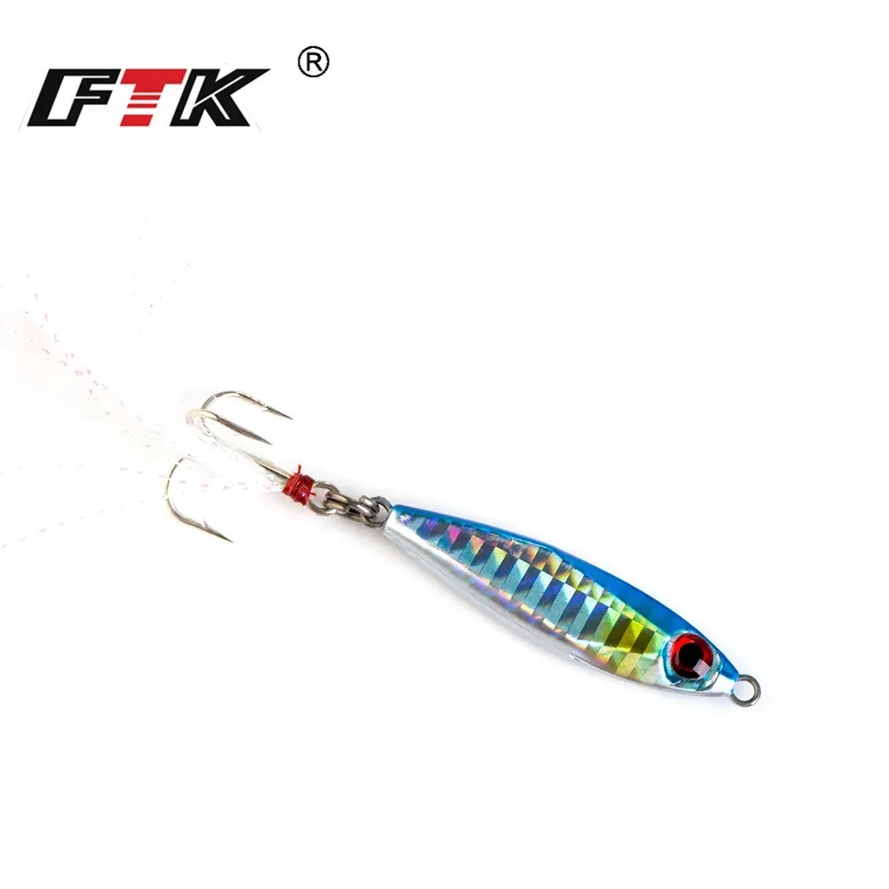FTK 20g 30g Metal Micro Jig Sea Fishing Lure 5.3cm 6cm 3D Eye Slow Jigging Lure With Treble Hook Hard Artificial Bait
FTK 20g 30g Metal Micro Jig Sea Fishing Lure 5.3cm 6cm 3D Eye Slow Jigging Lure With Treble Hook Hard Artificial Bait