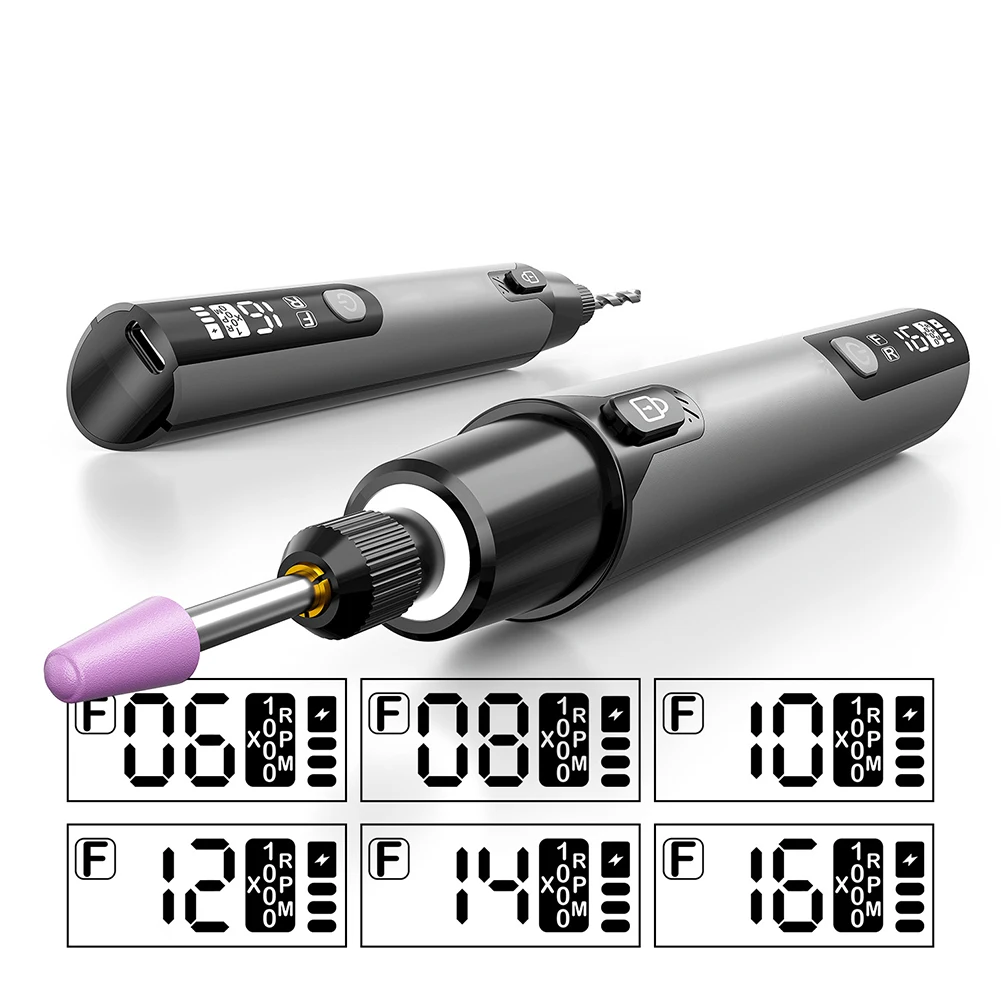 Pen Style Cordless Rotary Tool with Digital LED Display 30 Accessories for Polishing Grinding Cutting and Carving
Pen Style Cordless Rotary Tool with Digital LED Display 30 Accessories for Polishing Grinding Cutting and Carving