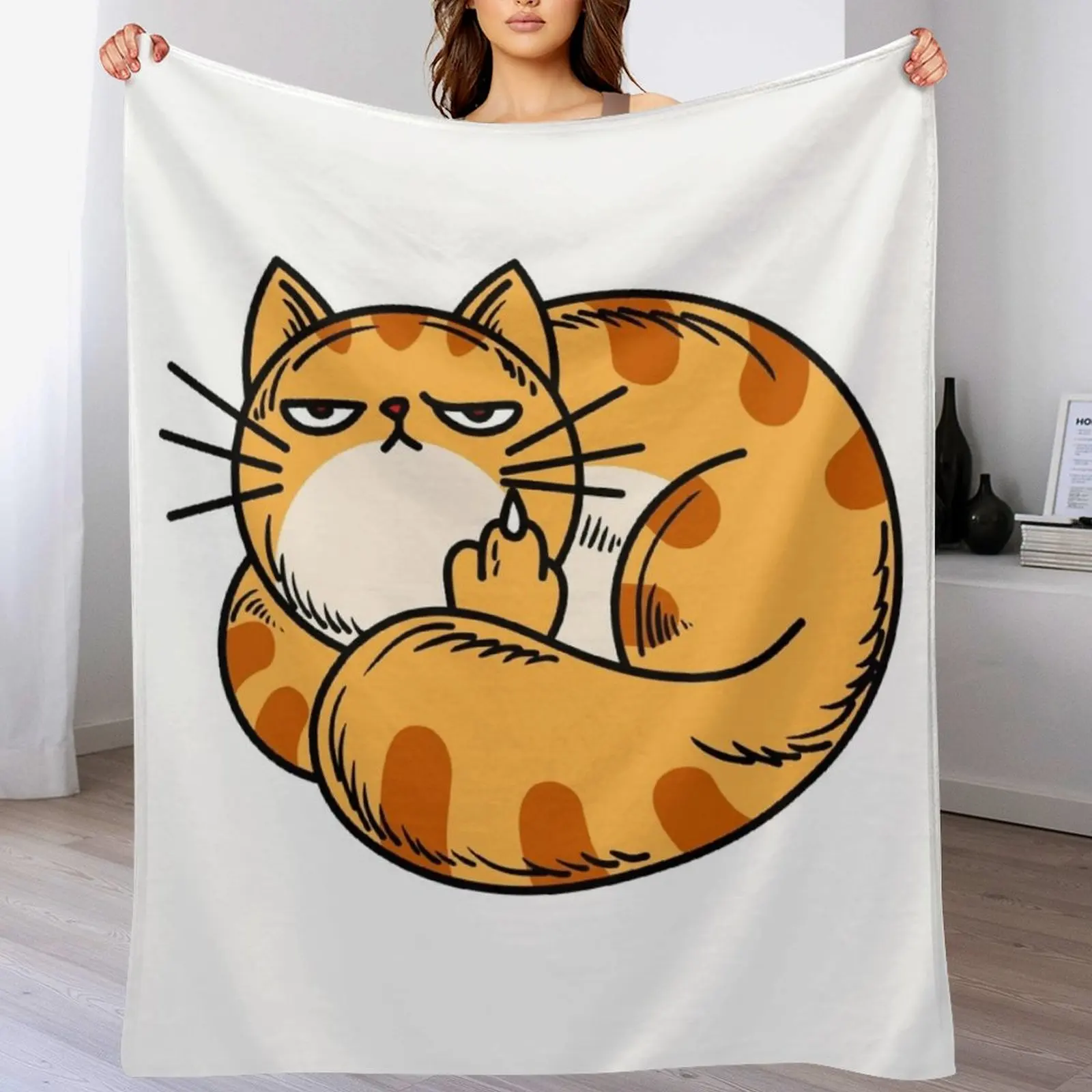 Orange Cat Middle Finger Throw Blanket Soft Warm Blanket Gift for Men Women Adults
Orange Cat Middle Finger Throw Blanket Soft Warm Blanket Gift for Men Women Adults