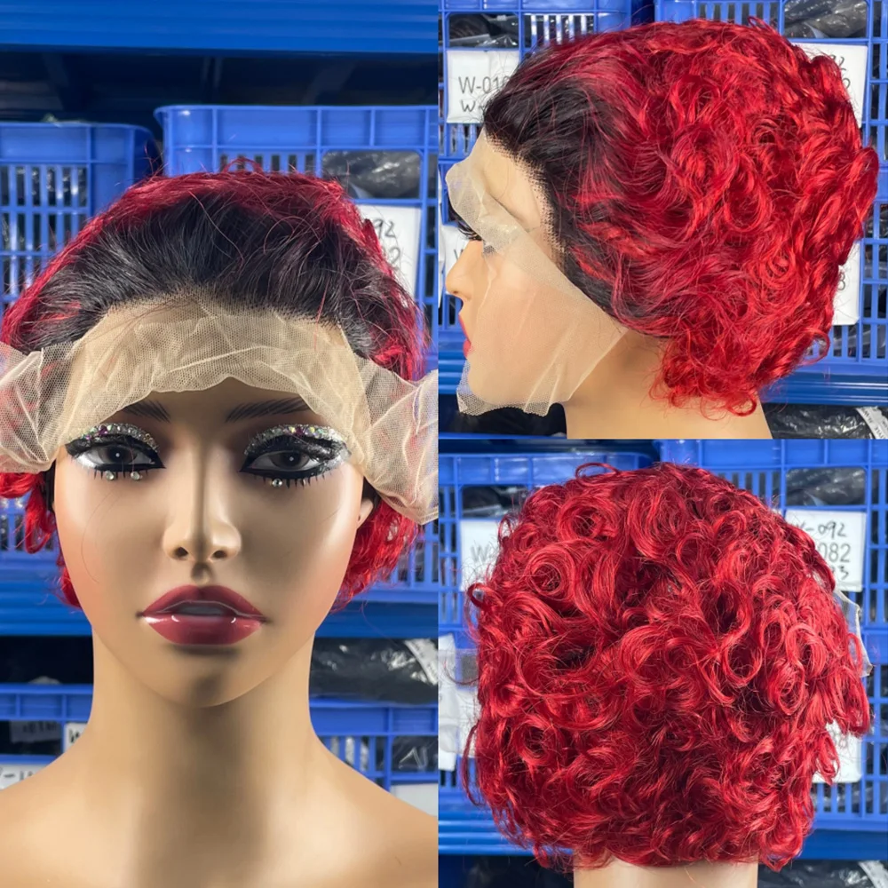Malaika Pixie Cut Wigs 100% Human Hair Curly Wave Wig 13X1 Transparent Lace Frontal Human Hair Wig For Women
Malaika Pixie Cut Wigs 100% Human Hair Curly Wave Wig 13X1 Transparent Lace Frontal Human Hair Wig For Women