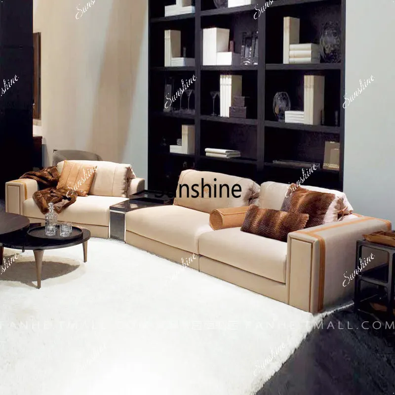 Postmodern corner light luxury sofa living room fully equipped large apartment meeting many people
Postmodern corner light luxury sofa living room fully equipped large apartment meeting many people