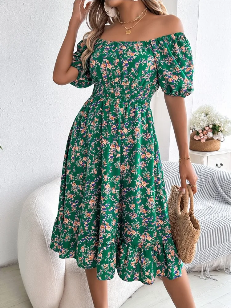 Lady Print Dress Fashion Short Sleeve Pullover Dresses For Women Casual High Waist Loose Holiday Beach Dresses Robe Summer New
Lady Print Dress Fashion Short Sleeve Pullover Dresses For Women Casual High Waist Loose Holiday Beach Dresses Robe Summer New