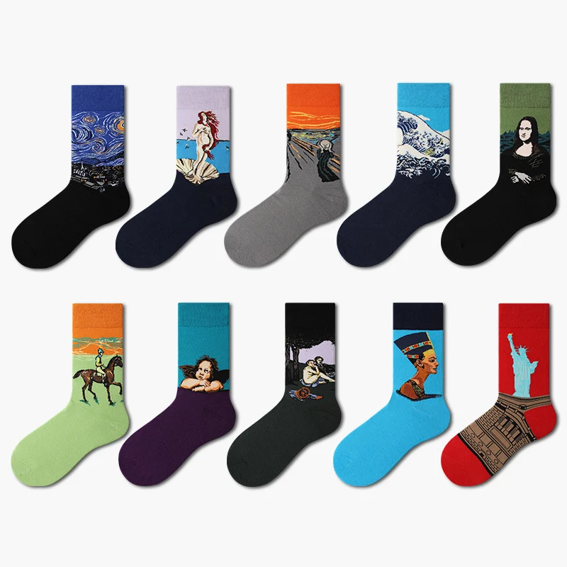 Hot Autumn winter Retro Women New Art Van Gogh Mural World Famous Oil Painting Series Men Socks Funny Socks Dropshipping
Hot Autumn winter Retro Women New Art Van Gogh Mural World Famous Oil Painting Series Men Socks Funny Socks Dropshipping