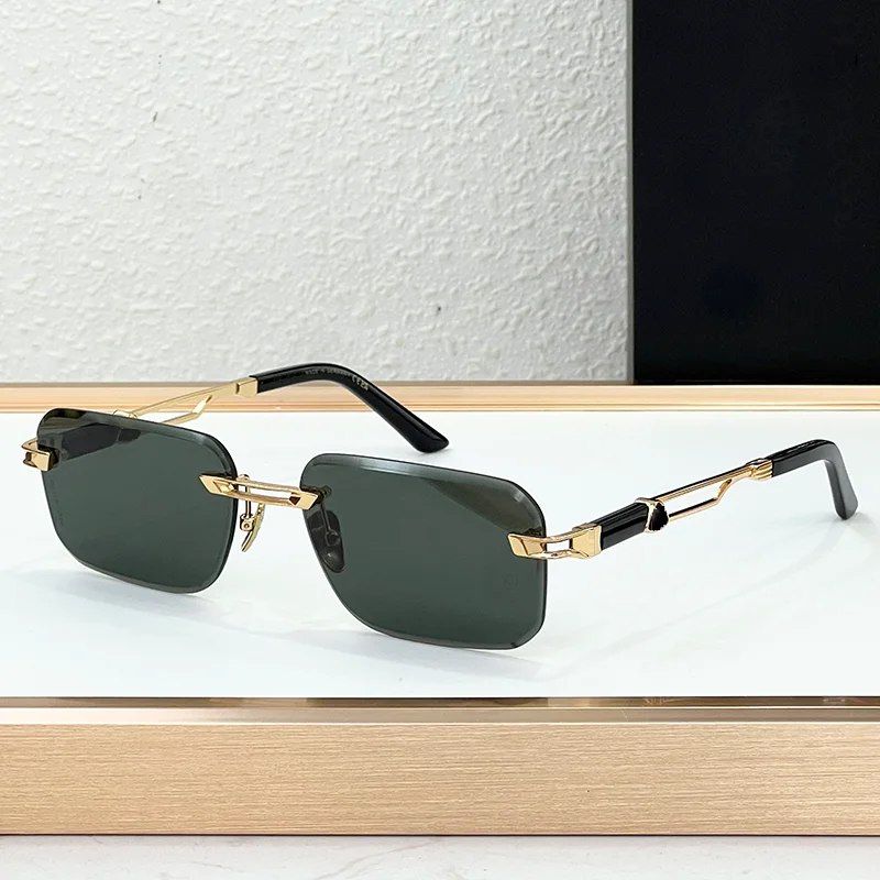 Original Light Luxury Black Gold Rimless Sunglasses for Male 2025 Trendy High Street Boundless Alloy Solar Glasses for Men
Original Light Luxury Black Gold Rimless Sunglasses for Male 2025 Trendy High Street Boundless Alloy Solar Glasses for Men