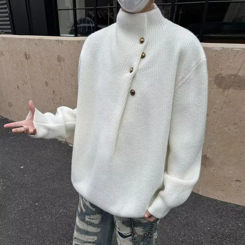 Мужской вязаный свитер с высоким воротником от модного бренда: Изысканный дизайн, необычная застежка на пуговицах, молодежная энергия
Мужской вязаный свитер с высоким воротником от модного бренда: Изысканный дизайн, необычная застежка на пуговицах, молодежная энергия