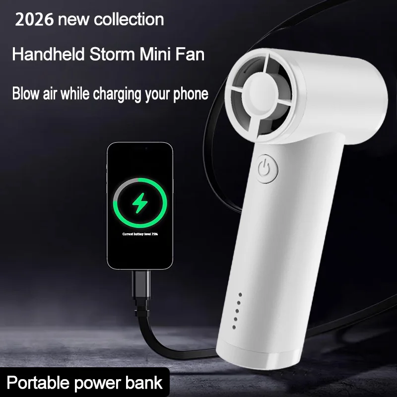 USB Mini Turbo Strong Wind Handheld Fan Portable Rechargeable Air Cooler with Emergency Power Bank for Outdoor Camping Travel
USB Mini Turbo Strong Wind Handheld Fan Portable Rechargeable Air Cooler with Emergency Power Bank for Outdoor Camping Travel
