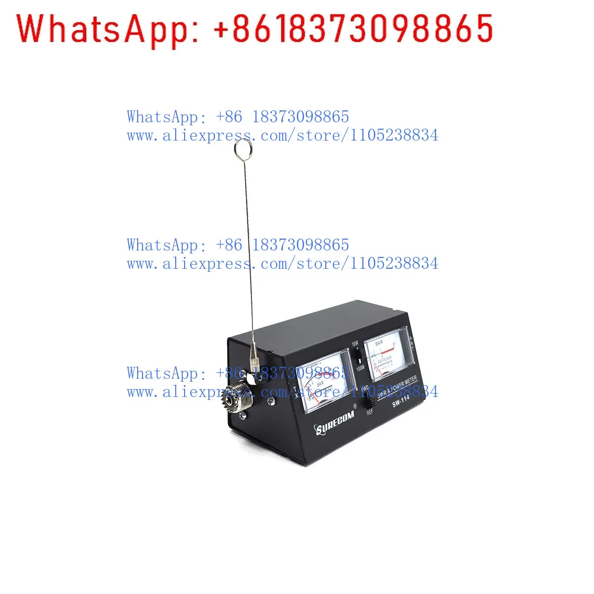 Измеритель мощности, КСВ и интенсивности поля Surecom SW-114 (27-30 МГц) с тремя функциями
Измеритель мощности, КСВ и интенсивности поля Surecom SW-114 (27-30 МГц) с тремя функциями