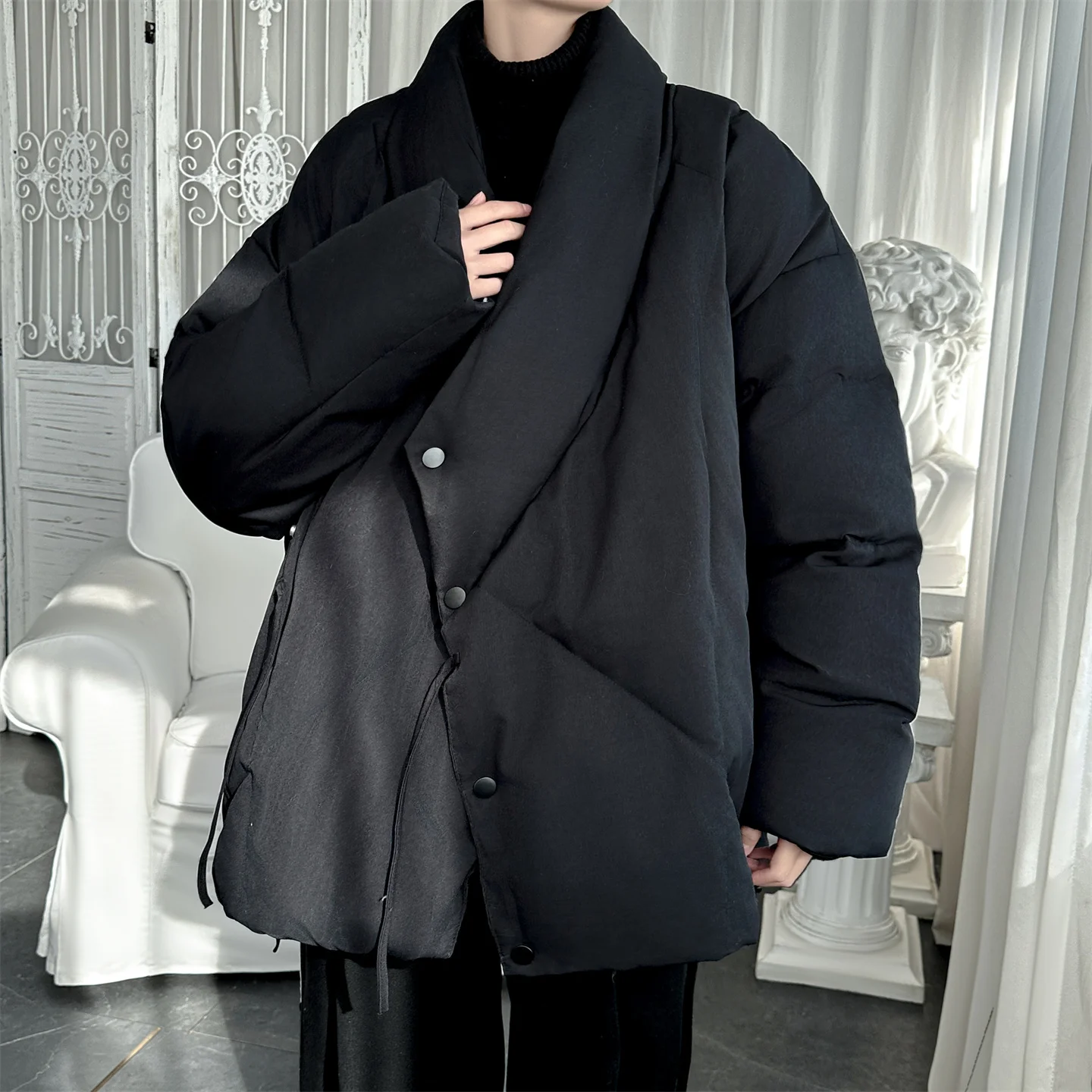 Autumn Winter New Women Cotton-Padded Jacket Men Loose Windproof Stand Up Collar Jacket Male Black Parkas Warm Outerwear
Autumn Winter New Women Cotton-Padded Jacket Men Loose Windproof Stand Up Collar Jacket Male Black Parkas Warm Outerwear