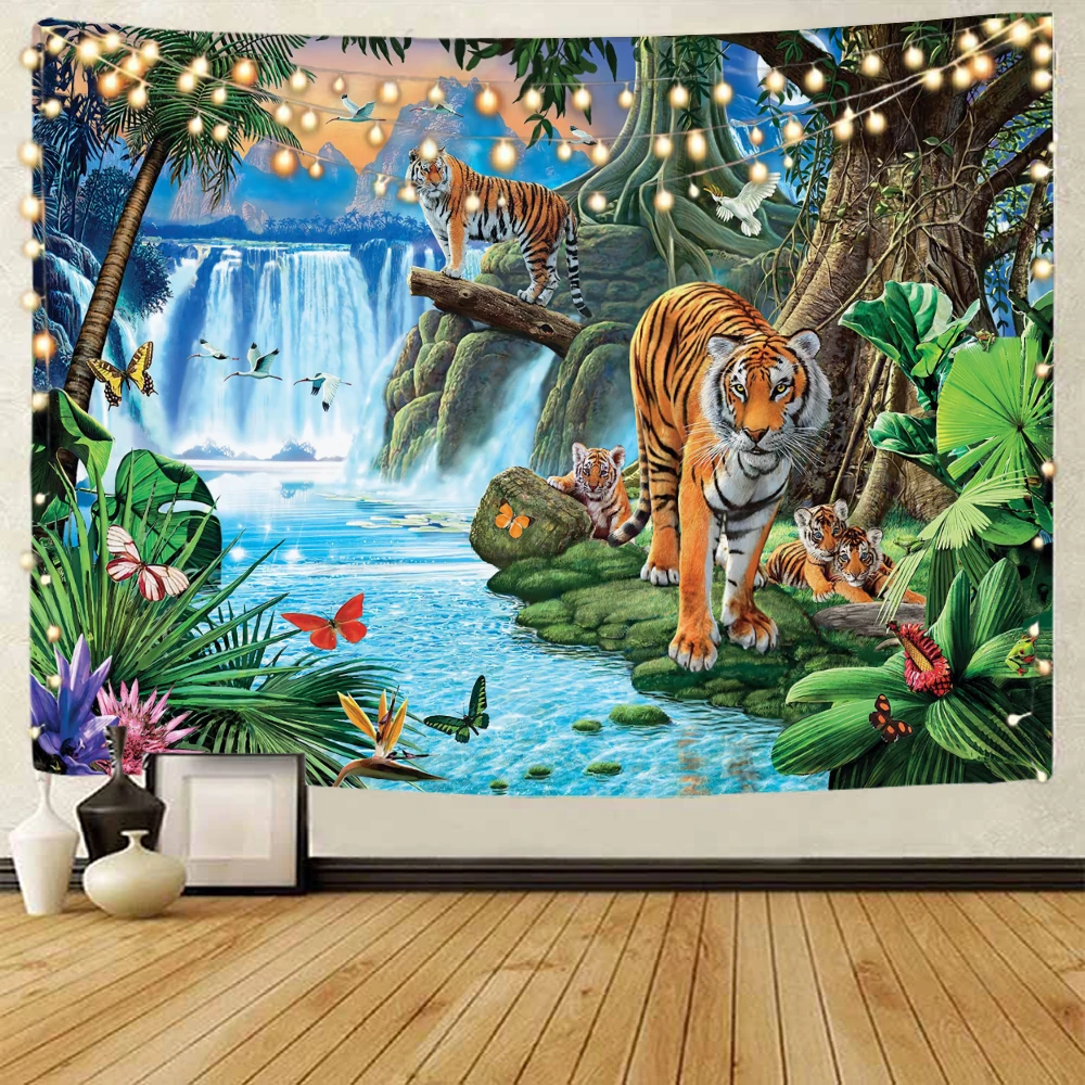 Tropical rainforest forest animal decoration tapestry Animal park decoration tapestry Tropical rainforest scenery tapestry
Tropical rainforest forest animal decoration tapestry Animal park decoration tapestry Tropical rainforest scenery tapestry