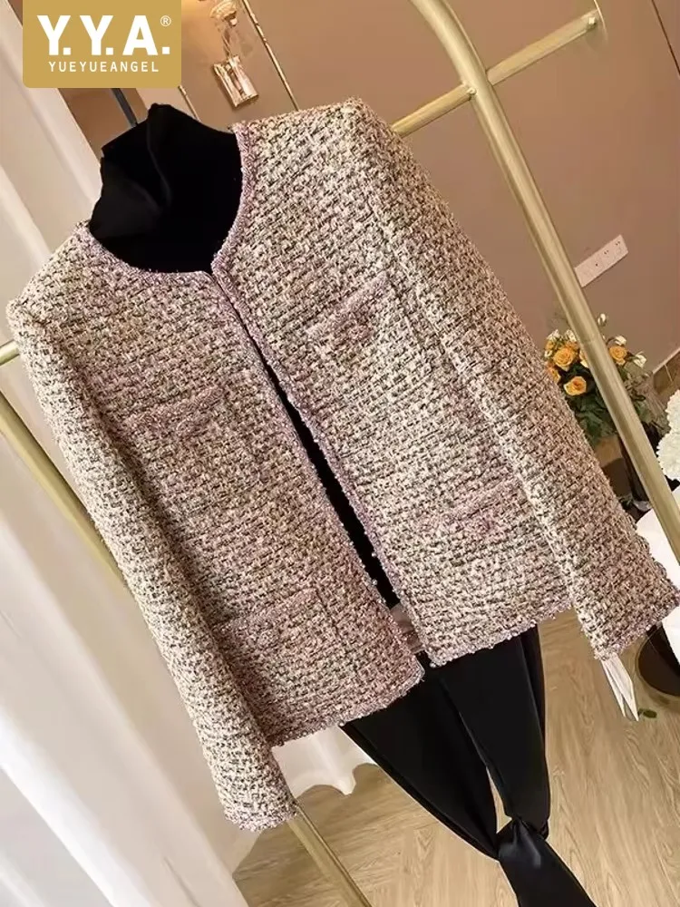 Luxury Women Diamonds Buttons Tweed Jacket O Neck Beading Elegant Ladies Banquet Party Coat Spring Autumn Twill Jacket Outwear
Luxury Women Diamonds Buttons Tweed Jacket O Neck Beading Elegant Ladies Banquet Party Coat Spring Autumn Twill Jacket Outwear