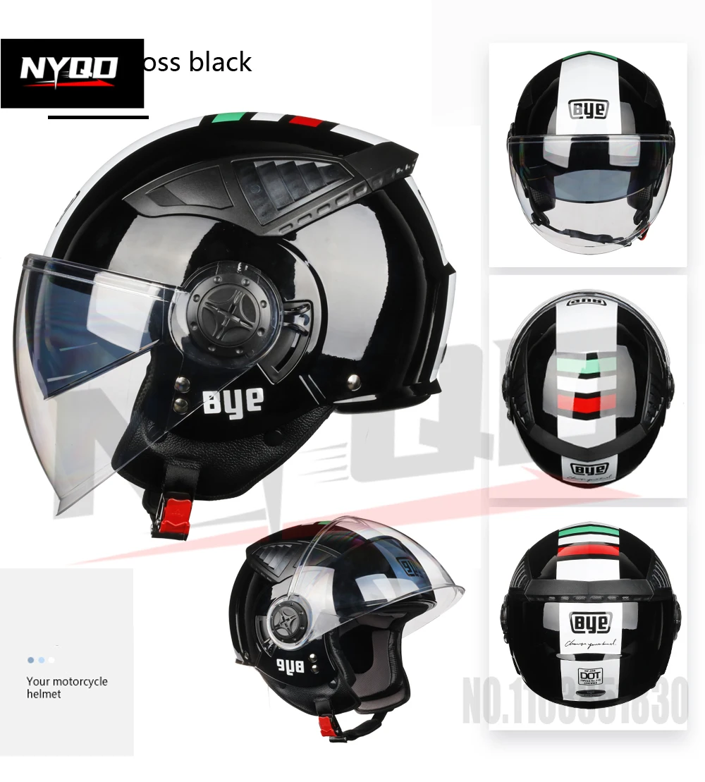 Double Lens Racing Helmet BYE 256 Motorcycle Retro Helmet, Motorcycle 3/4 Helmet Electric Bike Helmet motorcycle casco moto
Double Lens Racing Helmet BYE 256 Motorcycle Retro Helmet, Motorcycle 3/4 Helmet Electric Bike Helmet motorcycle casco moto