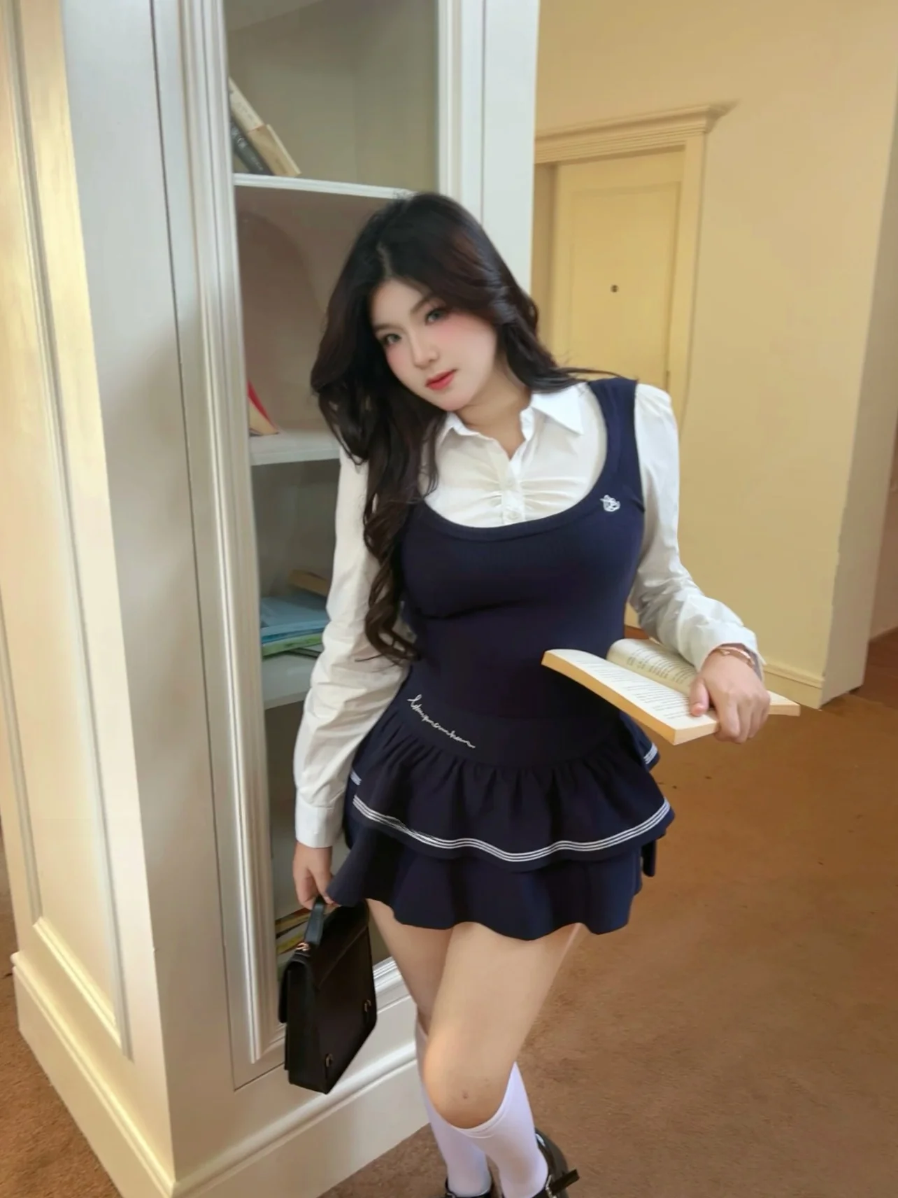 Sweet Style Oversized Shirt And Skirt Set for Women Autumn Season Pleated Design Pure Desire Fashion College Trend
Sweet Style Oversized Shirt And Skirt Set for Women Autumn Season Pleated Design Pure Desire Fashion College Trend