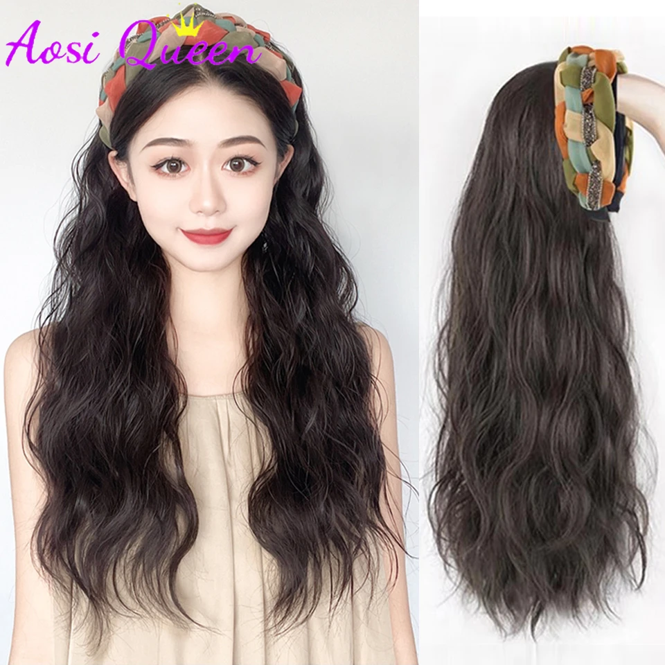 Synthetic Long Wavy Curly Hair Colorful Half Headband Wig With Hair Band Fluffy Clip in Hair Extension Seamless Straight Curly
Synthetic Long Wavy Curly Hair Colorful Half Headband Wig With Hair Band Fluffy Clip in Hair Extension Seamless Straight Curly