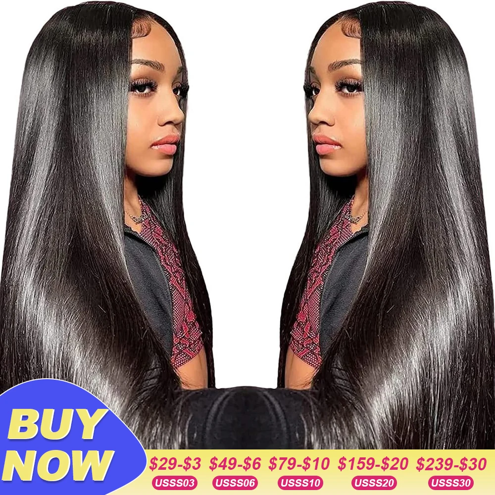 32 Inch Straight Lace Front Human Hair Wigs For Women Pre plucked Bleached Knots Transparent Lace Frontal Wigs 200% Density
32 Inch Straight Lace Front Human Hair Wigs For Women Pre plucked Bleached Knots Transparent Lace Frontal Wigs 200% Density