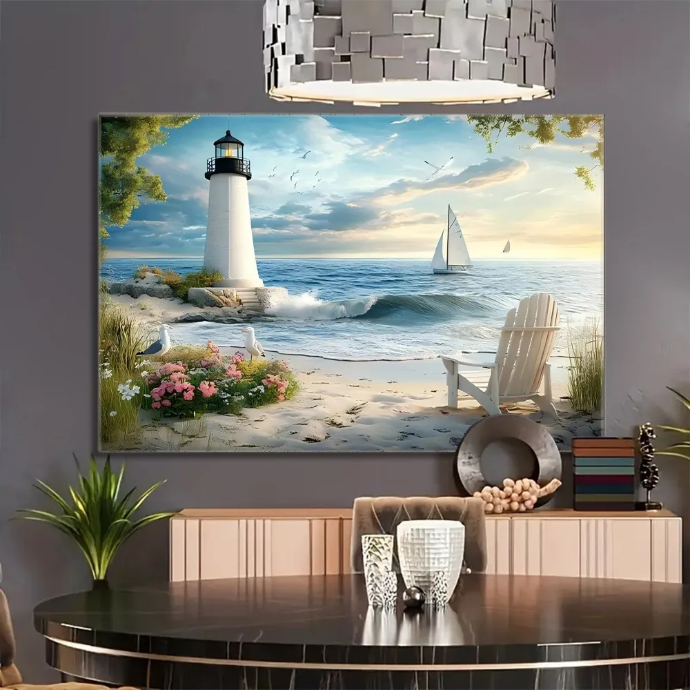 1.5 inch thick solid wood pine frame, art mural, home wall art, Coast Lighthouse canvas wall art, interior decoration
1.5 inch thick solid wood pine frame, art mural, home wall art, Coast Lighthouse canvas wall art, interior decoration
