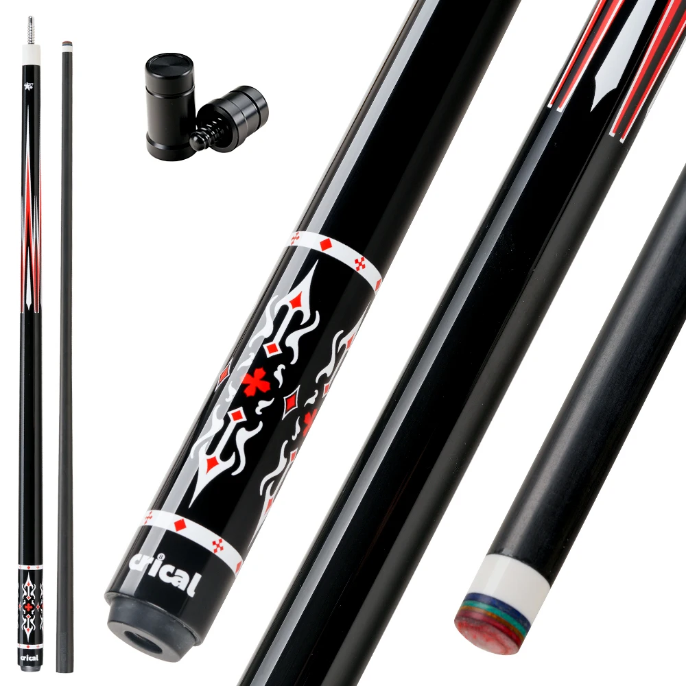 CRICAL CL-01 Carbon Fiber Pool Cue Stick with 12.5mm Tip 3 * 8/8 Joint Pin Low Deflection for Professional 1/2 Billiard Cue
CRICAL CL-01 Carbon Fiber Pool Cue Stick with 12.5mm Tip 3 * 8/8 Joint Pin Low Deflection for Professional 1/2 Billiard Cue