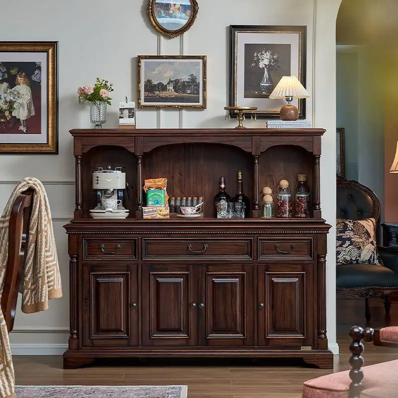 PYJ retro walnut wall integrated light luxury high-end living room storage side cabinet
PYJ retro walnut wall integrated light luxury high-end living room storage side cabinet