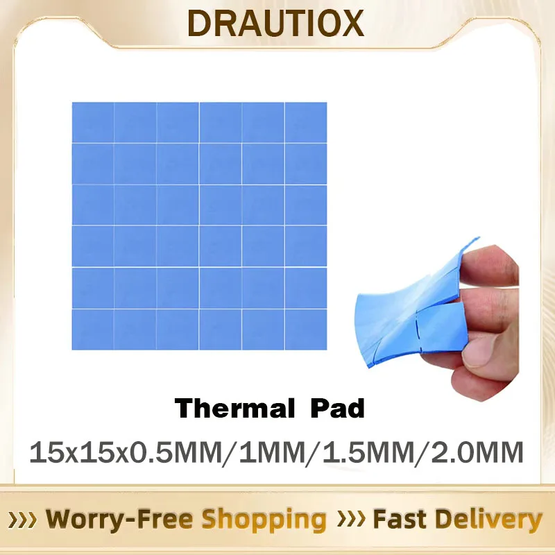 Darutiox 36 pcs 15mm*15mm*2mm 1.5mm 1mm 0.5mm Thermal Pad GPU CPU Heatsink Cooling Conductive Silicone Pad
Darutiox 36 pcs 15mm*15mm*2mm 1.5mm 1mm 0.5mm Thermal Pad GPU CPU Heatsink Cooling Conductive Silicone Pad