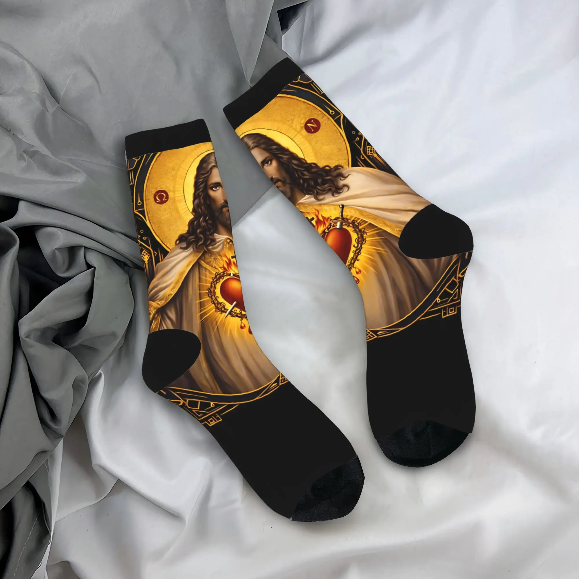 Jesus Sacred Heart Pantocrator Socks Non-Slip Stockings Men's Warm Soft Cycling Socks Winter Modern Design Socks
Jesus Sacred Heart Pantocrator Socks Non-Slip Stockings Men's Warm Soft Cycling Socks Winter Modern Design Socks