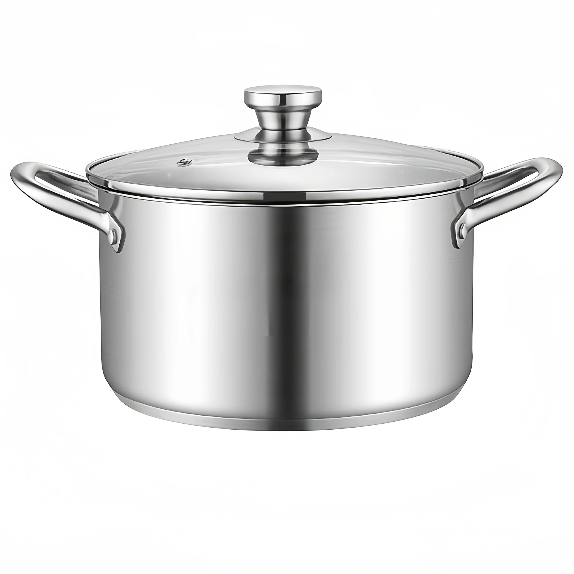 304 stainless steel soup pot straight large capacity double bottom household cooking pot thickened with steamer binaural steamer
304 stainless steel soup pot straight large capacity double bottom household cooking pot thickened with steamer binaural steamer