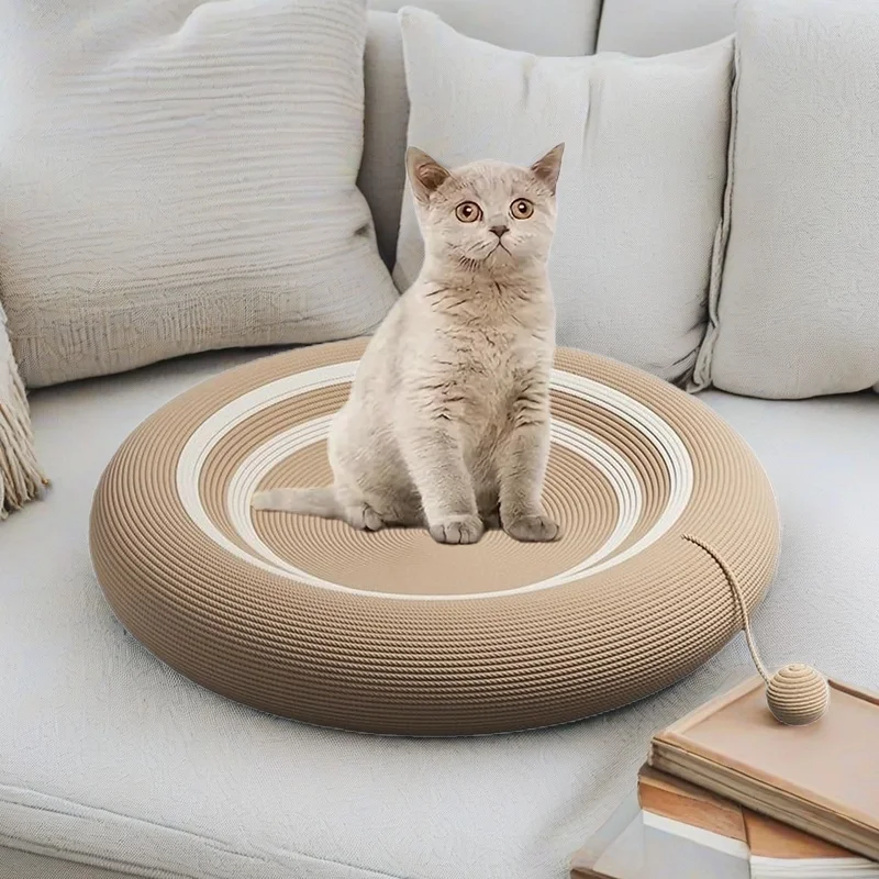 Round Cat Scratching Board, Cat Scratching Nest, Non-Slip Claw, Claw Grinding Pet Supplies, Sofa Portable Bed, Cat Scratching Board, Cat Scratching Pad, White Stripesd Brown
Round Cat Scratching Board, Cat Scratching Nest, Non-Slip Claw, Claw Grinding Pet Supplies, Sofa Portable Bed, Cat Scratching Board, Cat Scratching Pad, White Stripesd Brown