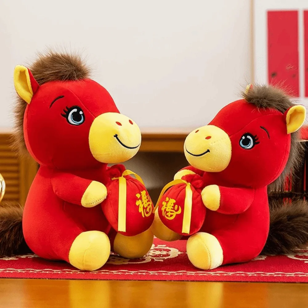 Blessing Year of Horse 2026 Zodiac Pony Figurine Cute Cotton Filled Horse Stuffed Animal Mascot Cartoon Horse Office Decor
Blessing Year of Horse 2026 Zodiac Pony Figurine Cute Cotton Filled Horse Stuffed Animal Mascot Cartoon Horse Office Decor