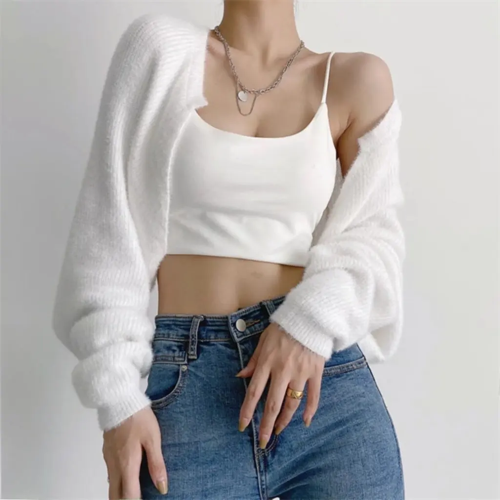 WW5510 European American Street Style Imitation Mink Knitted Shawl Early Autumn High Waist Short Loose Slim Fit Cardigan
WW5510 European American Street Style Imitation Mink Knitted Shawl Early Autumn High Waist Short Loose Slim Fit Cardigan