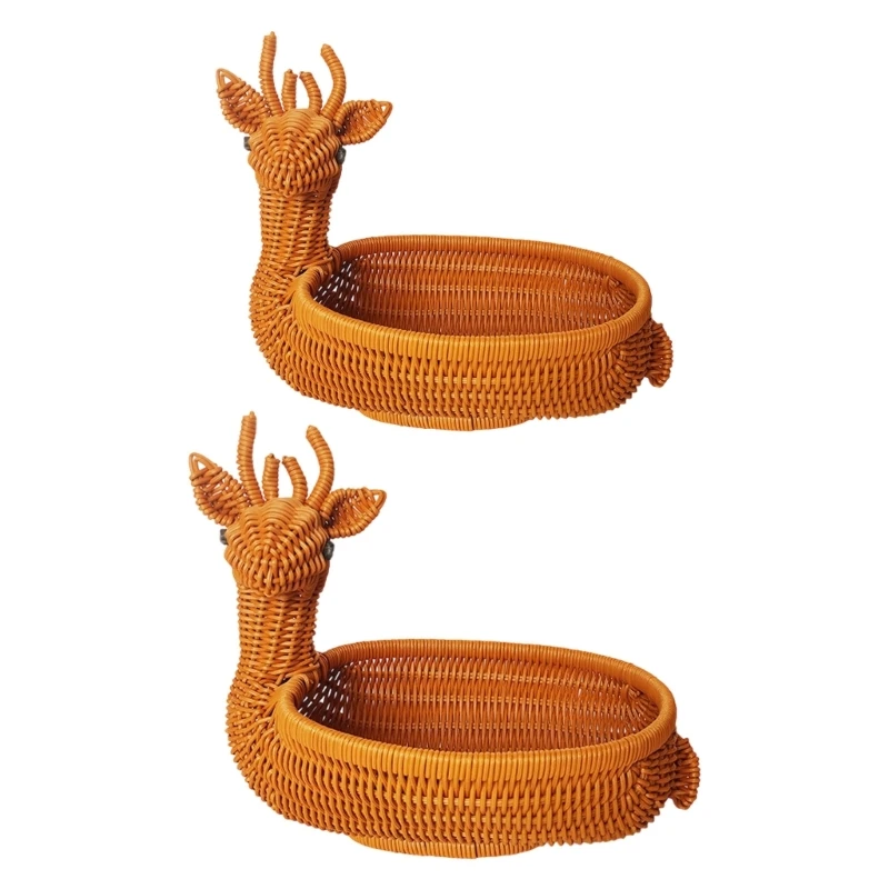 E06B Charm Handcrafted Deer Basket Perfect For Storing Snacks And Small Items
E06B Charm Handcrafted Deer Basket Perfect For Storing Snacks And Small Items