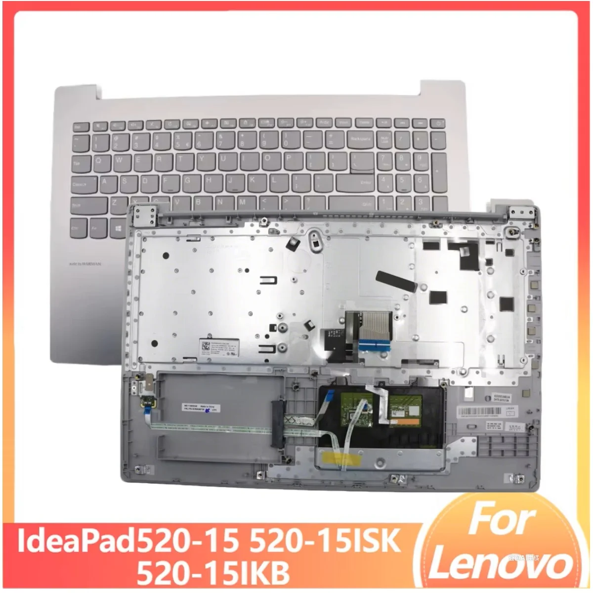 M New Original for Lenovo IdeaPad 520-15 520-15ISK 520-15IKB Laptop Palmrest Upper Case with US Backlit Keyboard
M New Original for Lenovo IdeaPad 520-15 520-15ISK 520-15IKB Laptop Palmrest Upper Case with US Backlit Keyboard