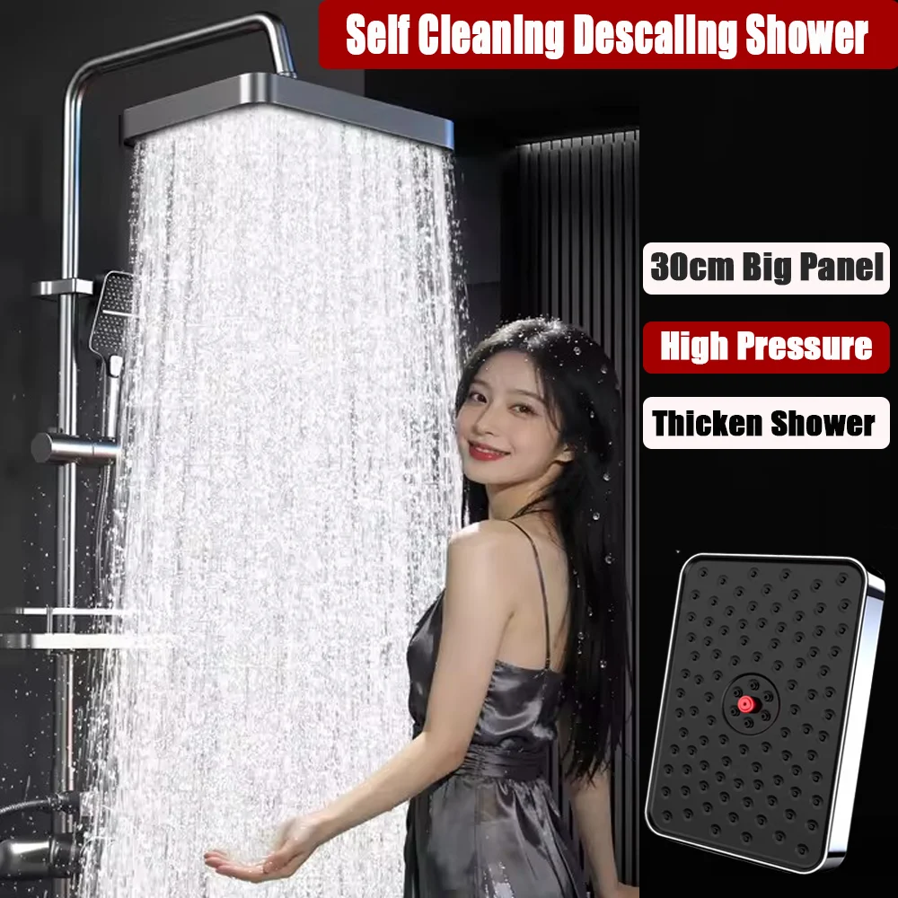 Upgraded 30CM Big Panel Self Cleaning Descaling Supercharge Ceiling Mounted Shower Head High Pressure Large Flow Bathroom Shower
Upgraded 30CM Big Panel Self Cleaning Descaling Supercharge Ceiling Mounted Shower Head High Pressure Large Flow Bathroom Shower