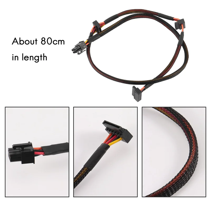 ABUF-3X Modular PSU 6Pin To 3-Port SATA Power Cable 18AWG Wire 80Cm For Antec NP TP ECO Series
ABUF-3X Modular PSU 6Pin To 3-Port SATA Power Cable 18AWG Wire 80Cm For Antec NP TP ECO Series
