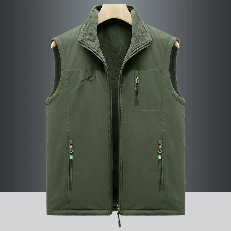 Cotton Vests Thickened Warm Sleeveless Jacket Fashion Casual Style Zipper High Quality Stand Collar Comfortable Men Clothing
Cotton Vests Thickened Warm Sleeveless Jacket Fashion Casual Style Zipper High Quality Stand Collar Comfortable Men Clothing