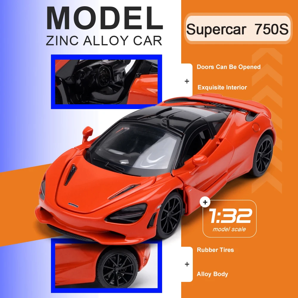 1:32 Scale 750S V12 Sports Car Model Toys Alloy Diecast Doors Opened Rubber Tires with Acrylic Box Toy Supercars for Boy Gifts
1:32 Scale 750S V12 Sports Car Model Toys Alloy Diecast Doors Opened Rubber Tires with Acrylic Box Toy Supercars for Boy Gifts