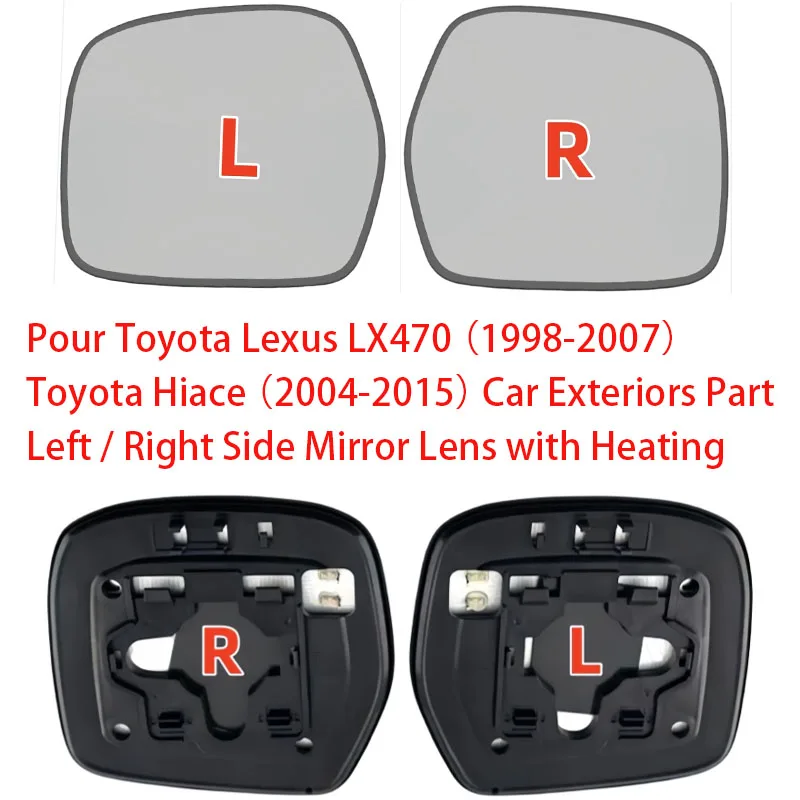 Pour Toyota Lexus LX470 (1998-2007) Toyota Hiace (2004-2015) Car Exteriors Part Left / Right Side Mirror Lens with Heating
Pour Toyota Lexus LX470 (1998-2007) Toyota Hiace (2004-2015) Car Exteriors Part Left / Right Side Mirror Lens with Heating