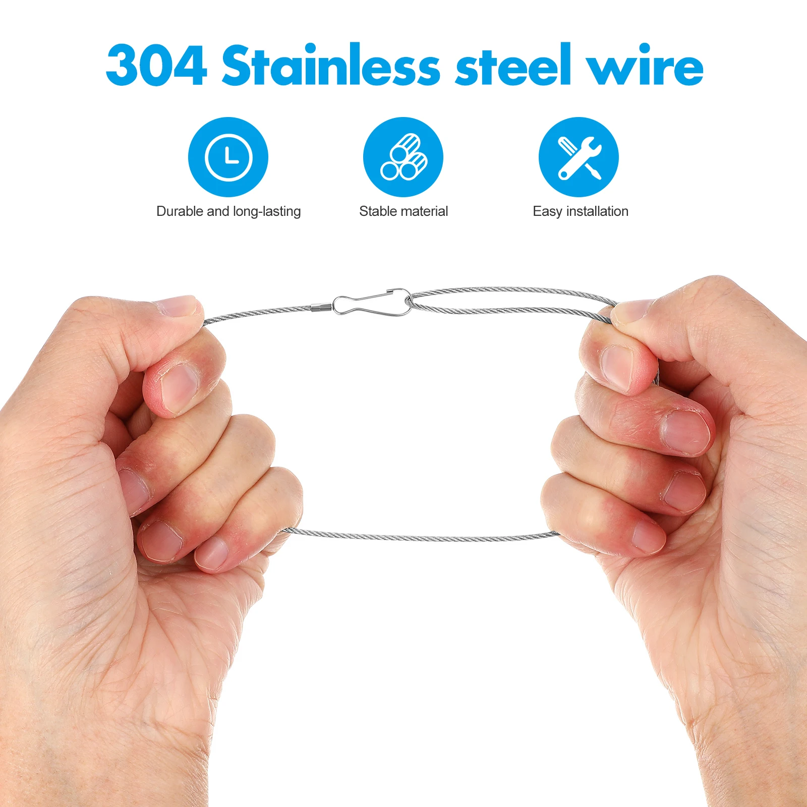 3 pcs Stainless Steel Latch Cables Extra Long Adjustable Security Locks For Metal Wooden Fences Backyard Garden Outdoor Fence
3 pcs Stainless Steel Latch Cables Extra Long Adjustable Security Locks For Metal Wooden Fences Backyard Garden Outdoor Fence