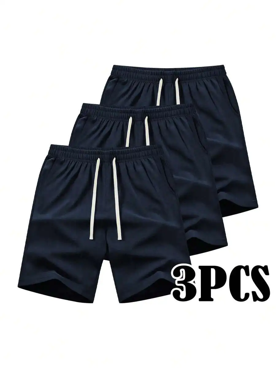 3PCS Mens Solid Color Drawstring Straight Leg Shorts High Stretch Knit Fabric Casual Daily Wear
3PCS Mens Solid Color Drawstring Straight Leg Shorts High Stretch Knit Fabric Casual Daily Wear