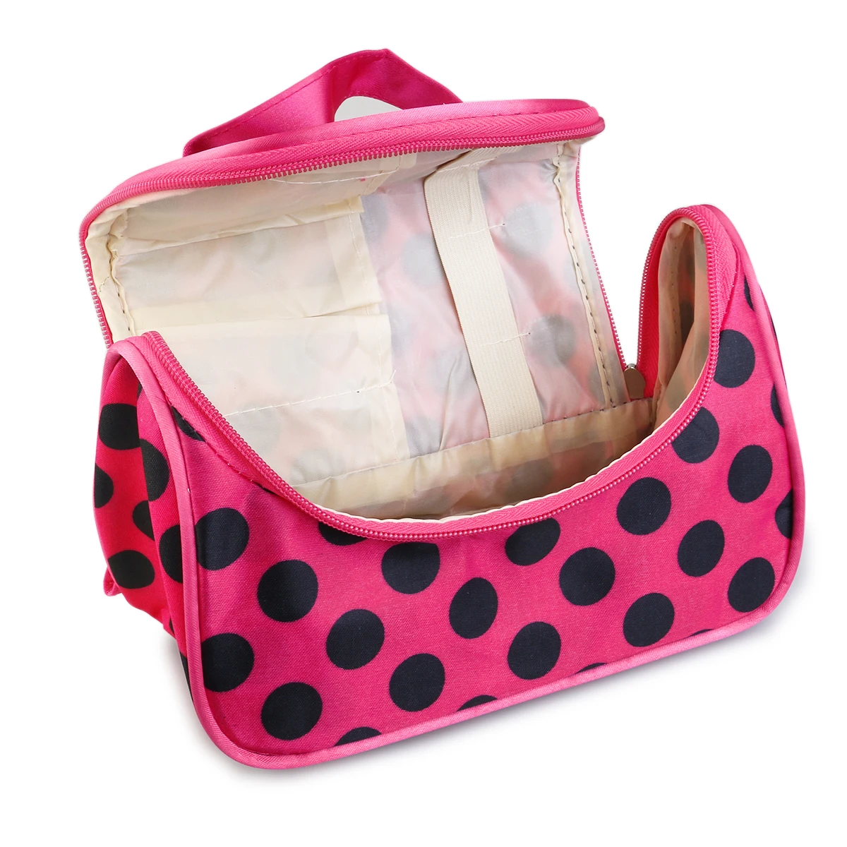 Rose Red Black Dots Makeup Bag Pink Purses Organizer Travel Bag Zipper Closure Elastic Strap Storage
Rose Red Black Dots Makeup Bag Pink Purses Organizer Travel Bag Zipper Closure Elastic Strap Storage